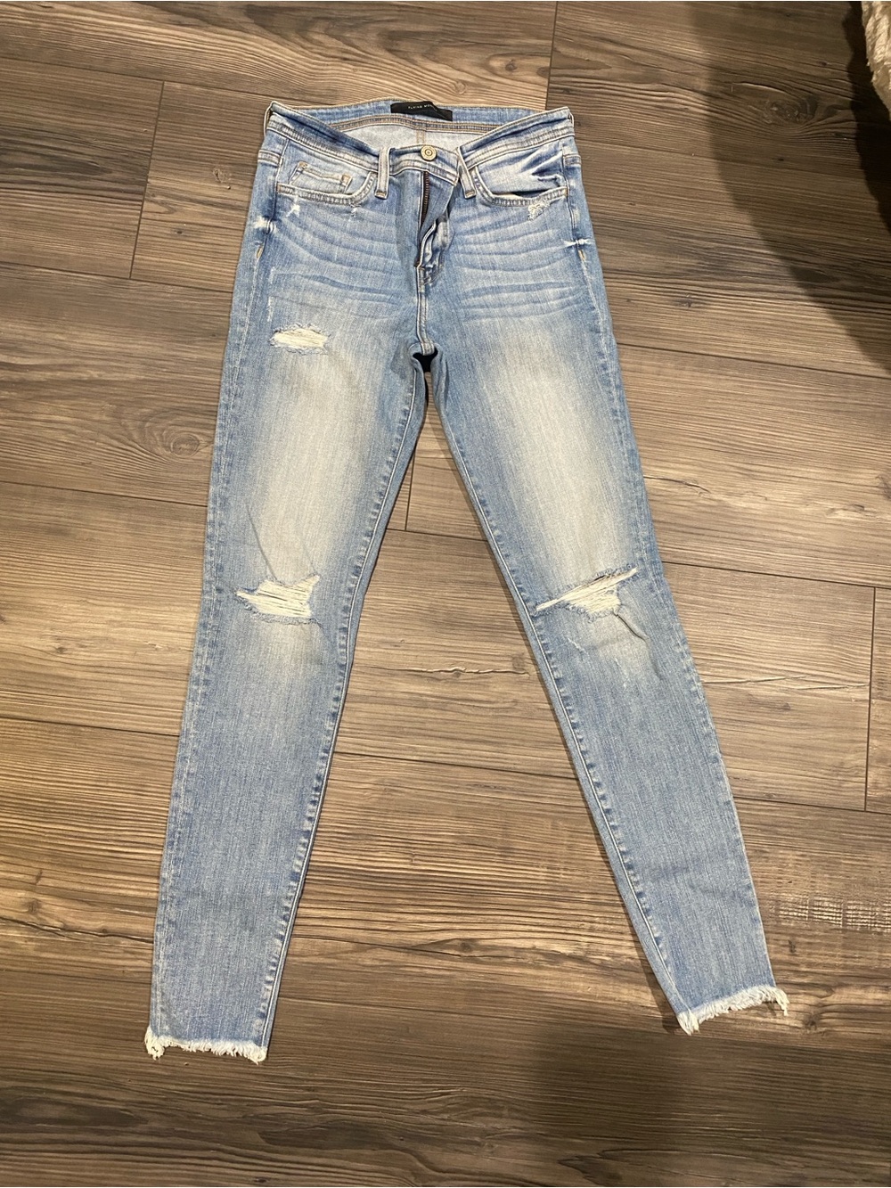 Flying Monkey Light Blue Distressed Skinny Jeans